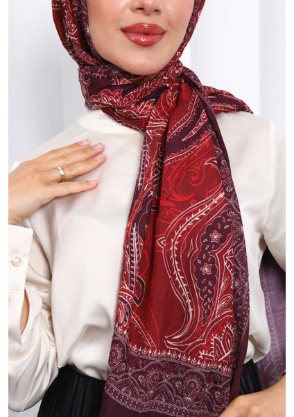 Mürdüm Desenli Kraş Şal fırsatları