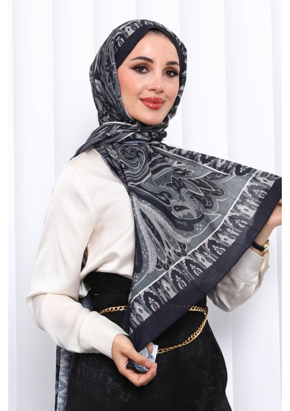 Siyah Desenli Kraş Şal