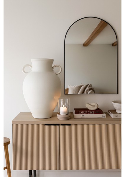 Modern Iskandinav Tarz Ev Dekorasyon El Yapımı Stoneware Vazo 27 cm fiyatları