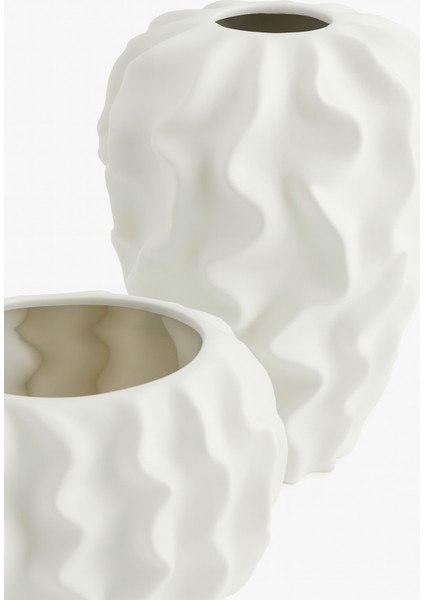 Beyaz Vazo Seramik Özel Tasarım Xl Boy Mona Vazo modelleri
