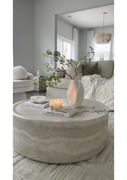 Vazo Seramik Krem Rengi Modern Xl Boy 32 cm Avrupa Japandi Iskandinav Tarzı indirimleri