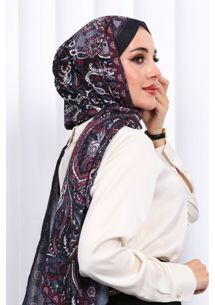Siyah Desenli Kraş Şal modelleri