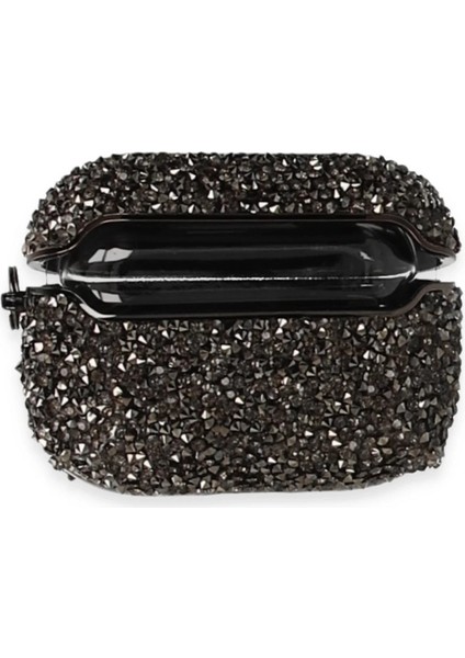 Airpods 3 (3.nesil) Mira Taşlı Kılıf - Siyah