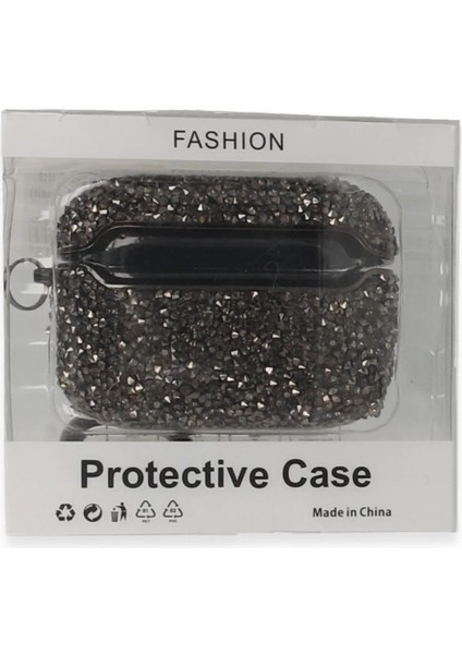 Airpods 3 (3.nesil) Mira Taşlı Kılıf - Siyah modelleri