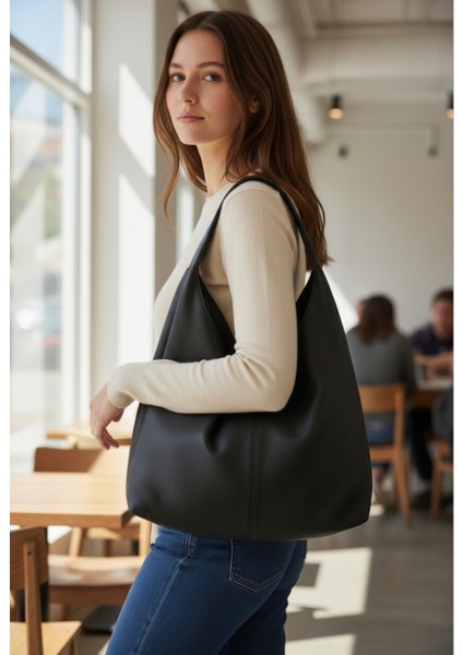 Kadın Siyah Deri Günlük Salas Kol Çantası fiyatları