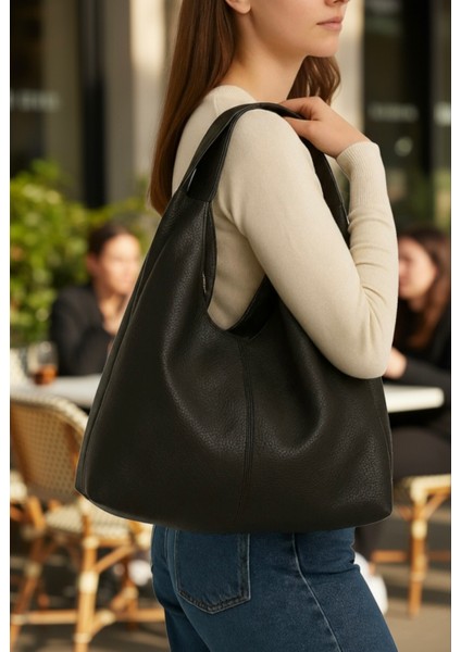 Kadın Siyah Deri Günlük Salas Kol Çantası modelleri