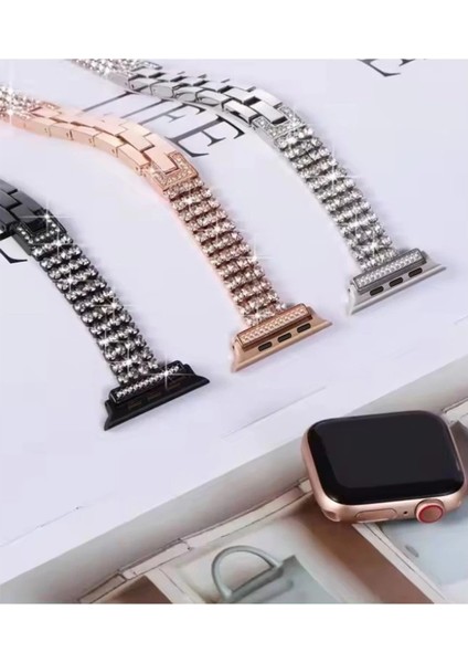 Apple Watch 38MM Live Taşlı Kordon - Rose Gold modelleri