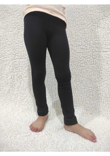 Kız Çocuk Siyah Termal Tayt ( Polar Iç Yüzeyi Sayesinde Sıcak Tutan Tayt )