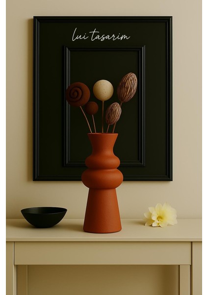 Kremit Rengi Vazo Iskandinav Tarzı Modern Minimalist Sade Dekoratif 31 cm Vazo fiyatları