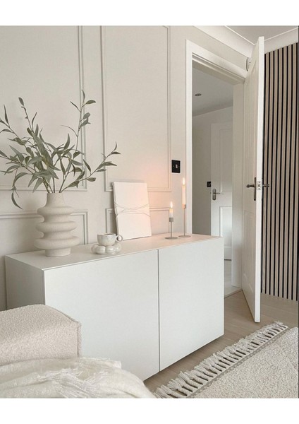 Beyaz Bohem Xl Büyük Boy Seramik Nordic Tarz Beyaz Sade Iskandinav Tarzı Twist Vazo Seramik 25CM fiyatları