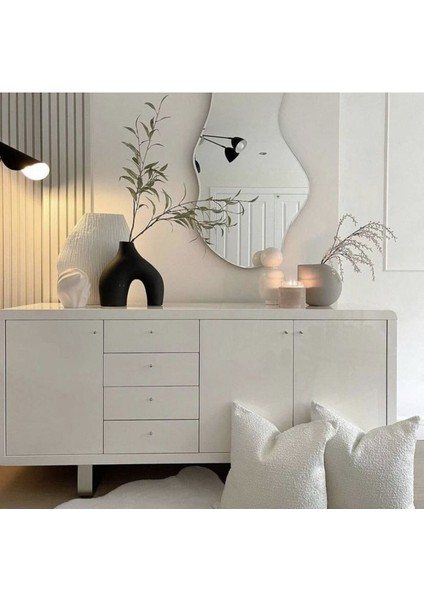 Nude Bohem Siyah Vazo Büyük Boy Seramik 28 cm -26 cm