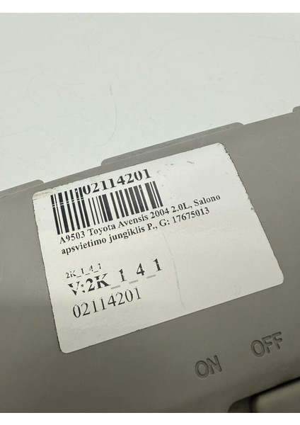 Toyota Avensis Tavan Lambası 2004 17675013 Çıkma Parça modelleri