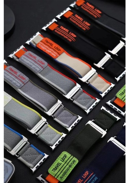 Apple Watch 42MM Alice Kumaş Kordon - Siyah-Gri fiyatları