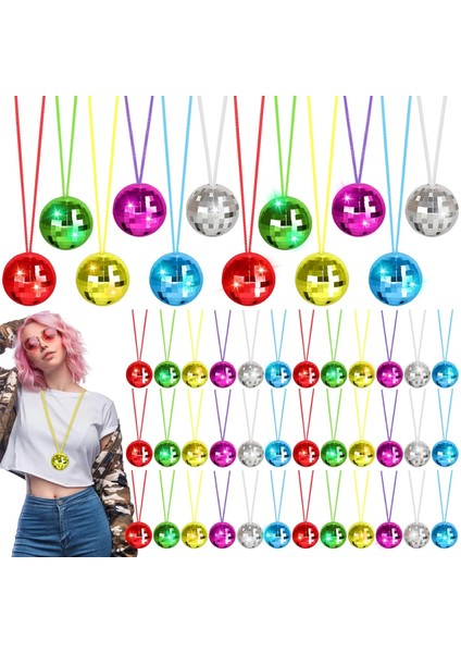 - Disko Topu Kolye Seti 6 Adet