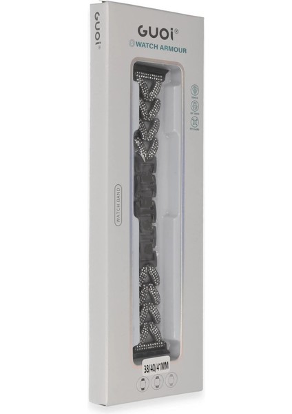 Apple Watch 38MM Node Taşlı Kordon - Siyah fiyatları