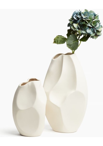 Siyah Renk Seramik Vazo 2'li Set Emila Dekoratif Vazo Modern Sade Şık 32CM 25 cm indirimleri