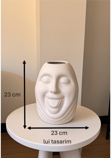 Gold Bohem Tarz Face Tasarım Seramik Trend Iskandinav 23 cm Büyük Xl Sevimli Surat Bonci Vazo modelleri