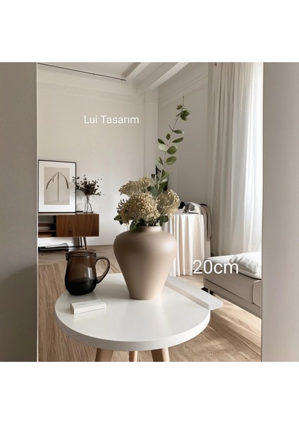 Iskandinav Tarzı Bohem Trend Vizon 20 cm Ahşap Dekor Vazo fiyatları