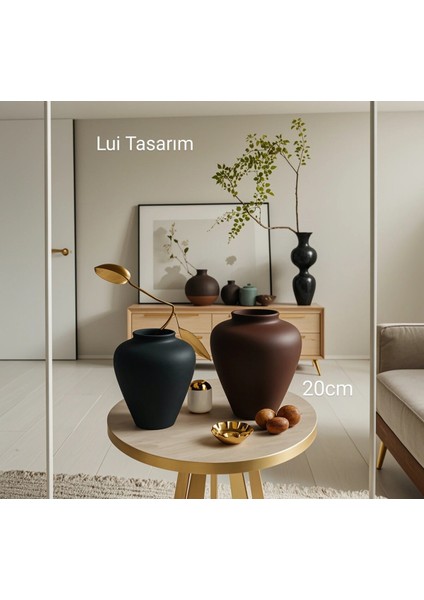Iskandinav Tarzı Bohem Trend Vizon 20 cm Ahşap Dekor Vazo fırsatları