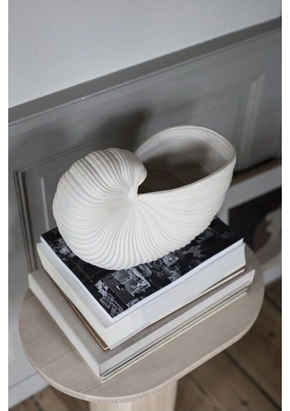 Krem Rengi Snail Salyangoz Vazo Xl Boy 25*17 cm Seramik Modern Şık Vazo Dekorasyon Salon Ev Otel indirimleri