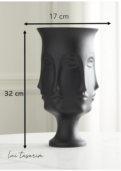 Siyah Ayaklı Vazo Trend Bohem Buddha Büyük Xl Boy 32 cm Seramik Siyah Vazo fiyatları