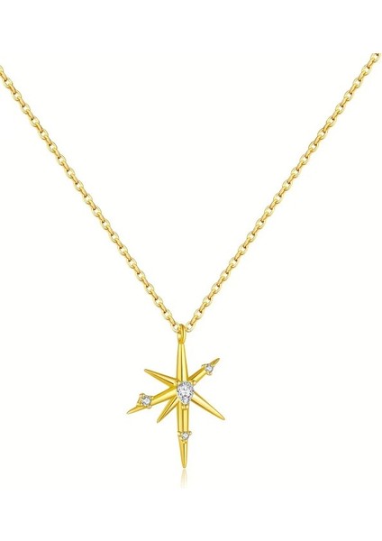 Stella Kuzey Yıldızı Kadın Gümüş Kolye