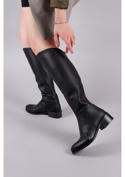 Shayla Önü Yüksek Düz Çizme Siyah fırsatları
