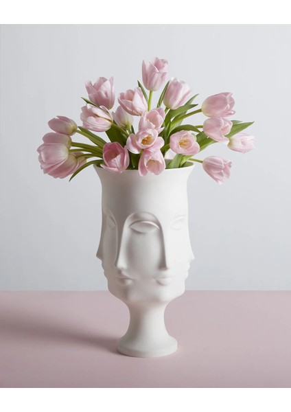 Beyaz Ayaklı Vazo Trend Bohem Buddha Büyük Xl Boy 32 cm Seramik Mat Beyaz Vazo fiyatları