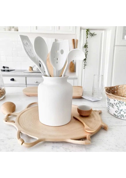 Kaşıklık Beyaz Seramik Bohem Tarzı Xl Büyük Sade Beyaz Seramik Trend modelleri