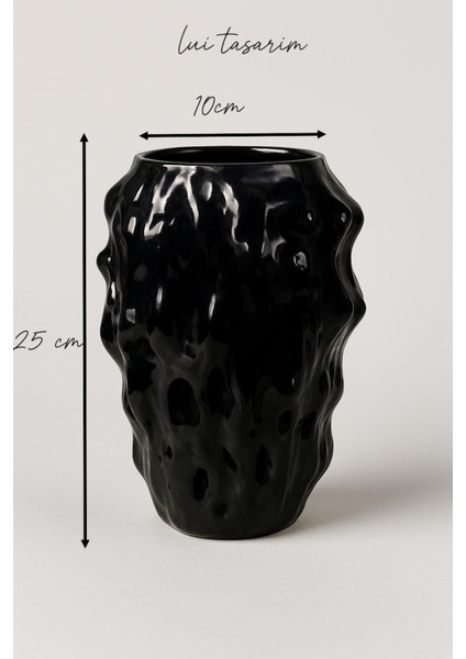 Siyah Renk Vazo Özel Tasarım Senyor Cam Vazo 25*10 cm fiyatları