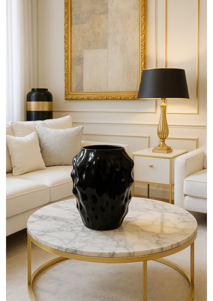 Siyah Renk Vazo Özel Tasarım Senyor Cam Vazo 25*10 cm modelleri