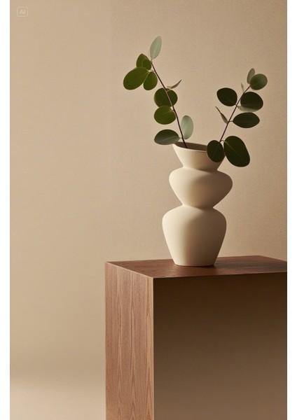 Krem Rengi Seramik Kaya Model 28 cm Vazo fiyatları