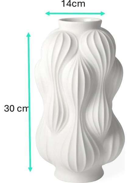 Modern Vazo Dekoratif Şık Iskandinac Nordic Tarz Seramik Xl Boy 30 cm Büyük Vazo fırsatları