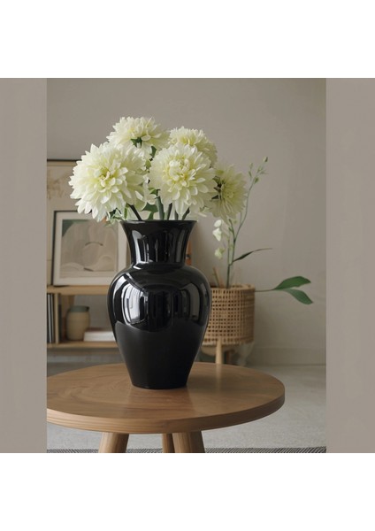Siyah Dekoratif Şık Karaf Model Büyük Cam Vazo 27 cm modelleri