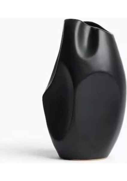 Vazo Seramik Siyah Renk Modern Xl Boy 23CM Avrupa Japandi Iskandinav Tarzı fiyatları