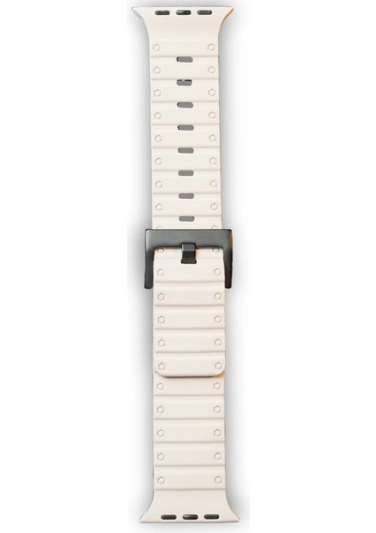 Apple Watch 42MM Magnus Mıknatıslı Silikon Kordon - Yıldız Işığı