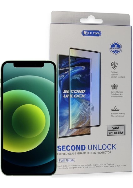 Samsung Galaxy S23 Ultra Durable Full Glue Curved Cam