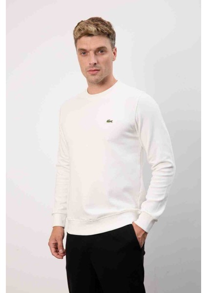 Basıc Beyaz Regular Fit Bisiklet Yaka modelleri