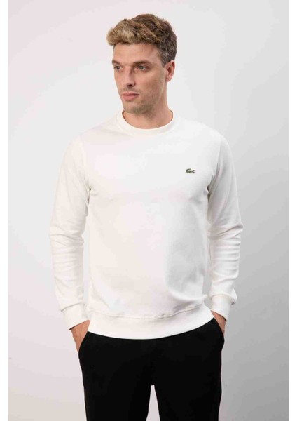 Basıc Beyaz Regular Fit Bisiklet Yaka fırsatları