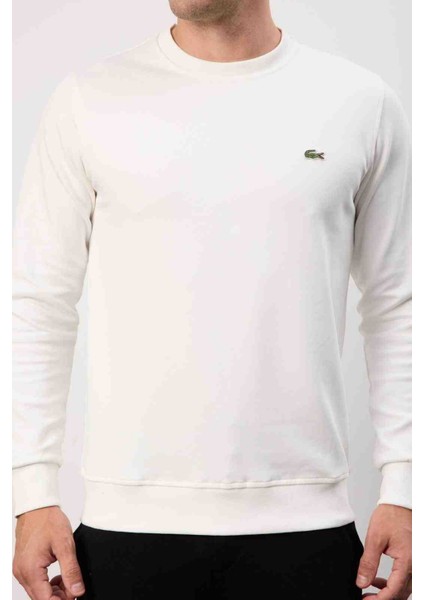 Basıc Beyaz Regular Fit Bisiklet Yaka indirimleri