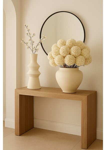 Seramik Vazo Krem Rengi Modern Bohem Tarz Aden Vazo 20*10 cm fiyatları