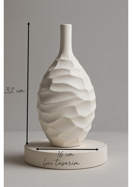 Modern Vazo Iskandinav Tarzı Bohem Seramik Kendinden Desenli 32*16 fiyatları
