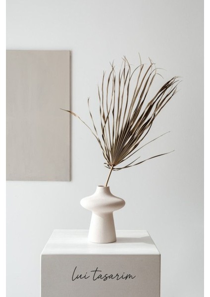 Beyaz Bohem Yeni Tarz Krem Sade Minimalist Iskandinav Tarzı Milone Vazo Seramik 21*18CM modelleri