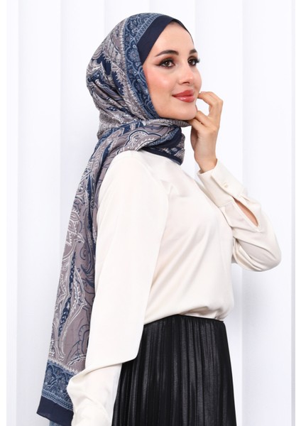 Lacivert Desenli Kraş Şal fiyatları