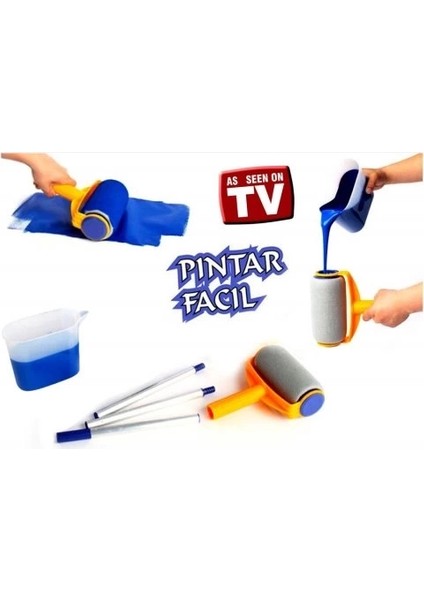 Pintar Facil Pratik Damlatmayan Boya Rulosu ve Fırçası
