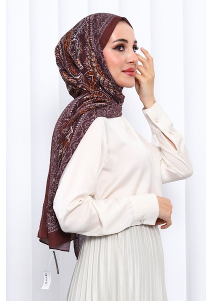 Bordo Desenli Kraş Şal fiyatları