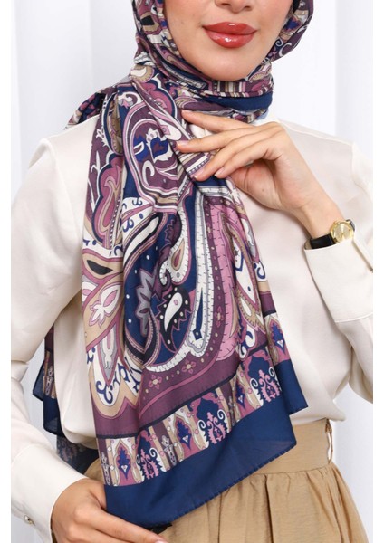 Lacivert Desenli Kraş Şal fırsatları