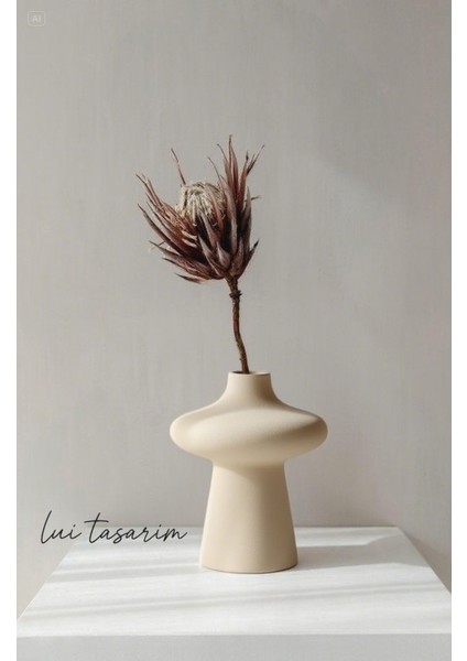 Krem Bohem Yeni Tarz Krem Sade Minimalist Iskandinav Tarzı Milone Vazo Seramik 21*18CM fiyatları