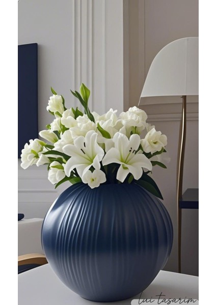 Avangart Trend Avrupa Iskandinav Tarz Şık Yuvarlak Büyük Boy Seramik Vazo