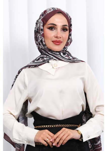 Bordo Desenli Kraş Şal fiyatları